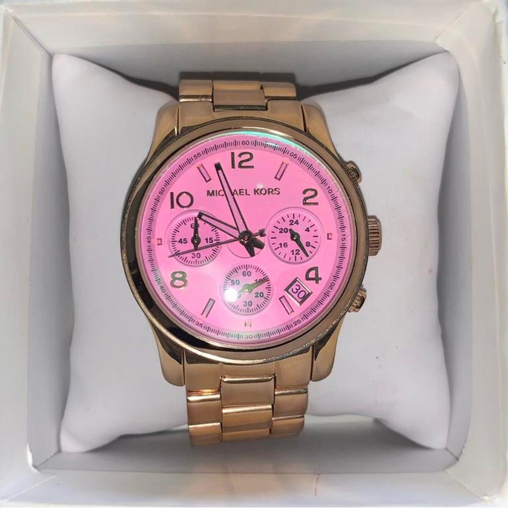 Michael Kors Parker Multi-Function Rose Gold-Tone… - image 1